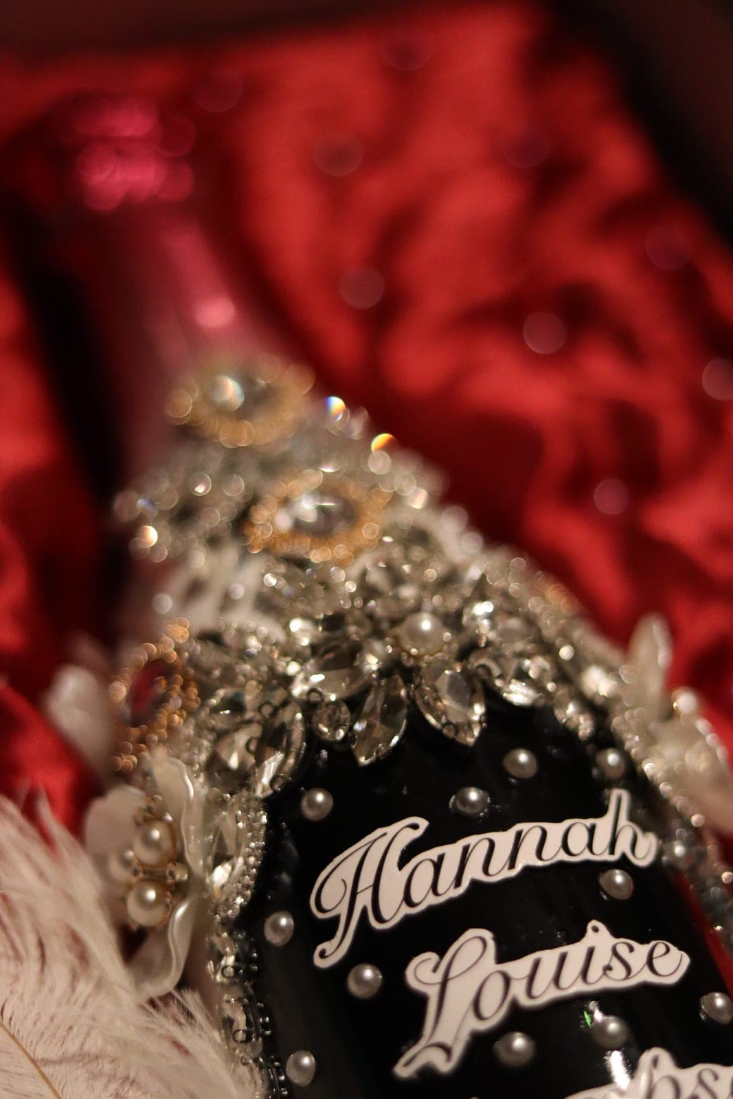 Champagne with Crystal & Satin Glasses