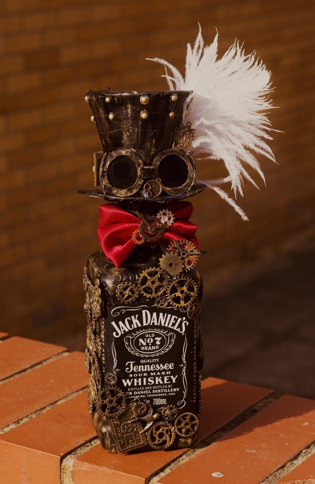 The Steampunk Gentleman face on, goggles down, with numbered markers on each part
